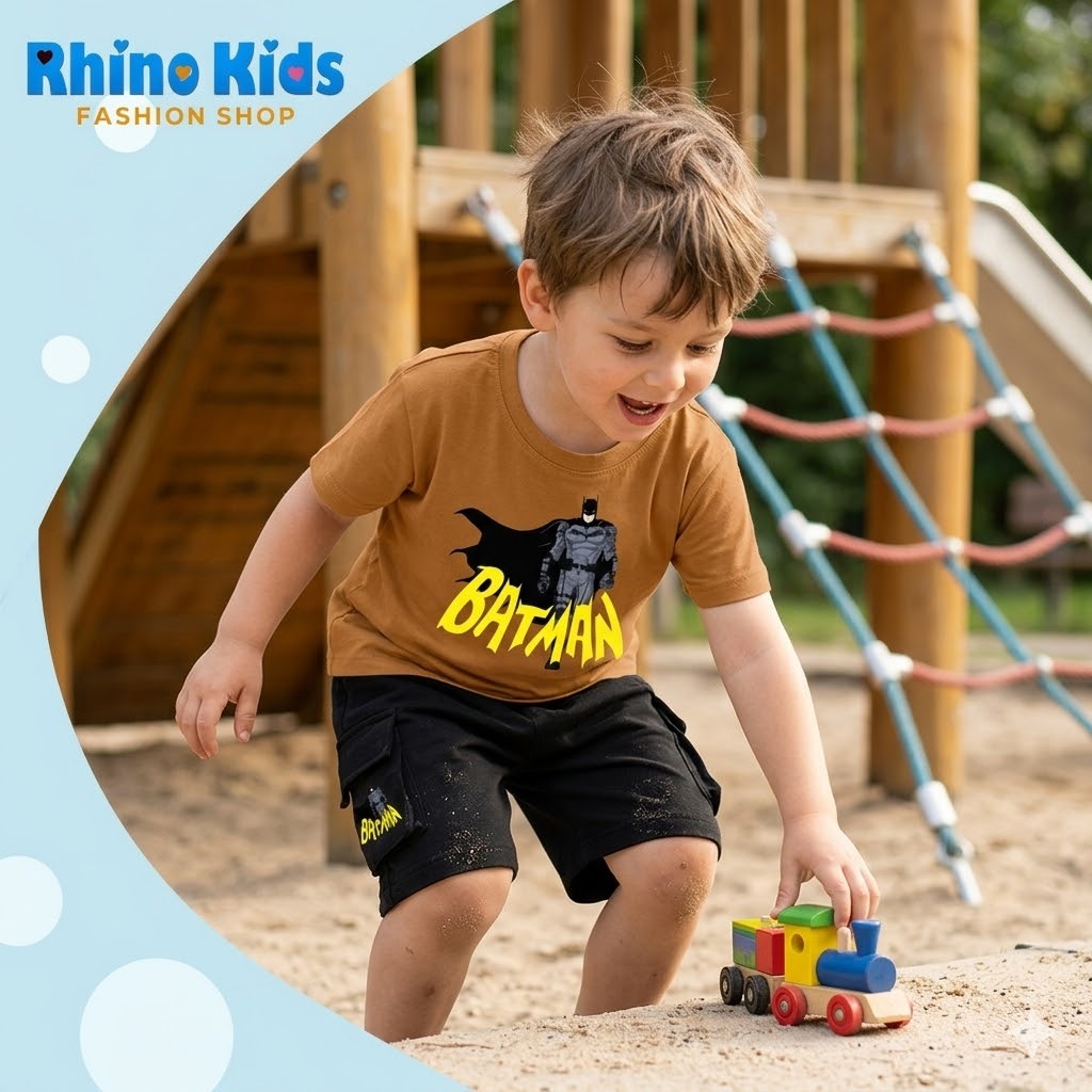 RHINO KIDS FASHION SHOP _ สูทเด็กชายพร้อมกล่องผ้าฝ้าย 4 ทิศทาง made in Vietnam DH410