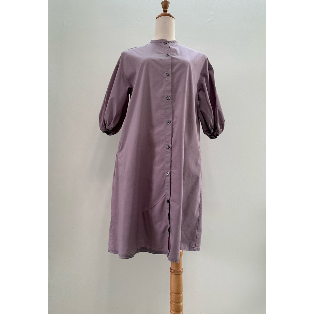 Cocomilan - เดรสเชิ้ตคอปกคอเต่าแขนสั้น Size ML Si Japan 2hand