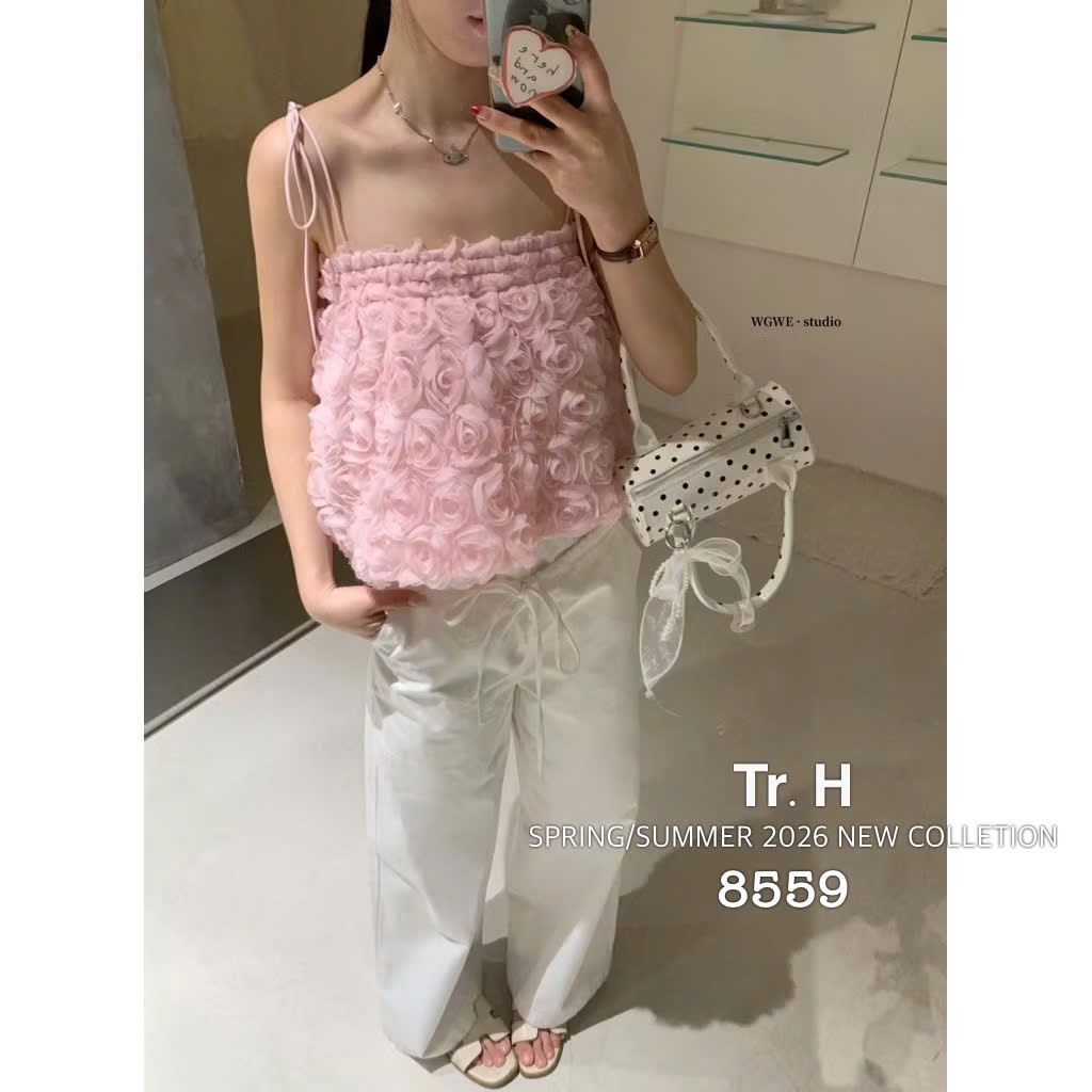 Qccc Ms W8559 เสื้อเชิ้ตโครเชต์ลาย