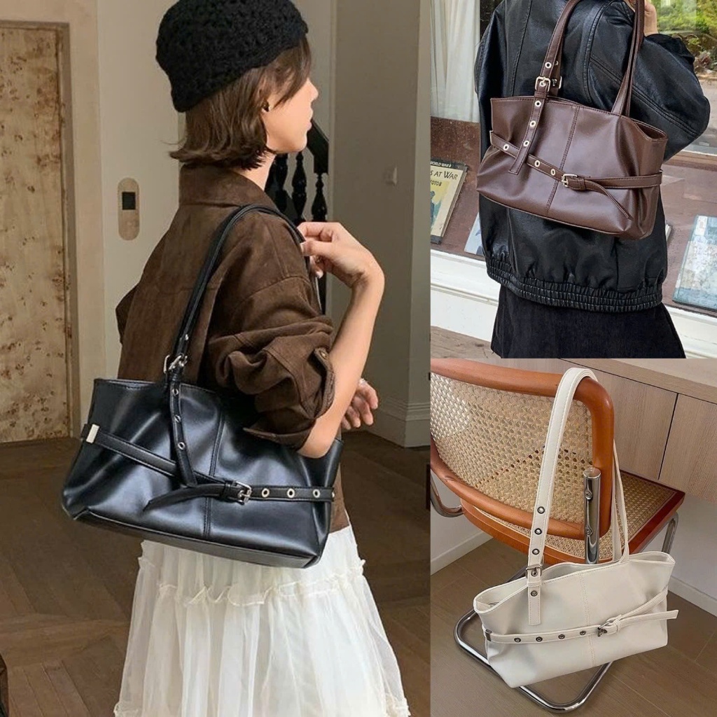 กระเป๋าสะพายไหล่สําหรับผู้หญิงทําจากหนังคุณภาพสูงผลิตภัณฑ์ฮอตเทรนด์ร่วมง่ายด้วย MIHNBAG TX100