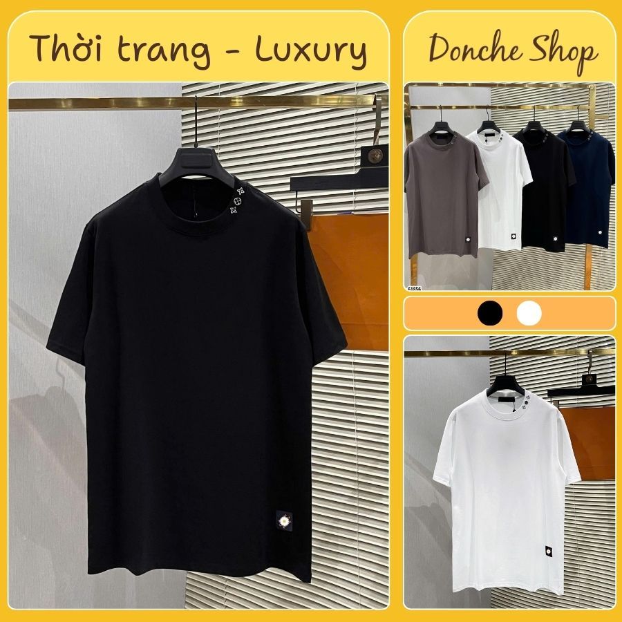 Lx เสื้อยืดคอปกลายเหล็กปักแท็กสะโพกสวยสุด ๆ - Lx เสื้อยืดผู้ชายและผู้หญิงทําจากผ้าฝ้ายปัก APC074