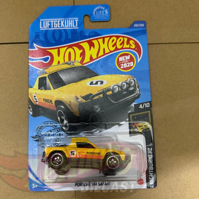 Lehuong Diecast - Hot Wheels 2020 Porsche 914 รถโมเดลซาฟารี (สีเหลือง)