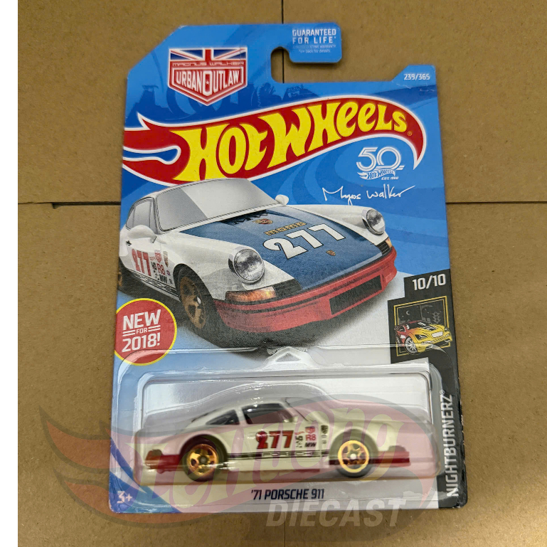 Lehuong Diecast - Hot Wheels 2018 ครบรอบ 50 ปี Nightburnerz series 71 Porsche 911