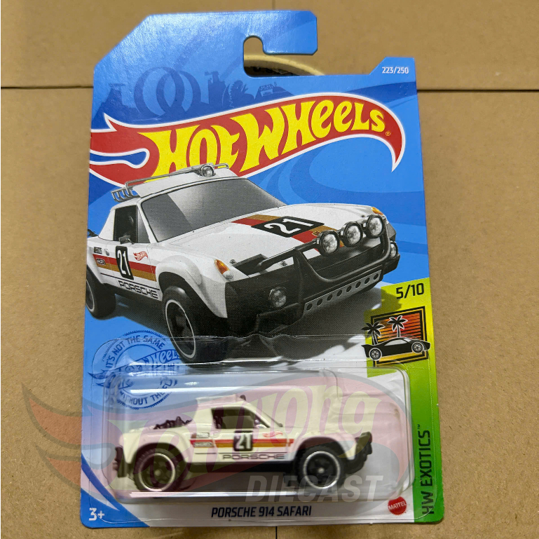 Lehuong Diecast - Hot Wheels 2020 Porsche 914 รถโมเดลซาฟารี (สีขาว)