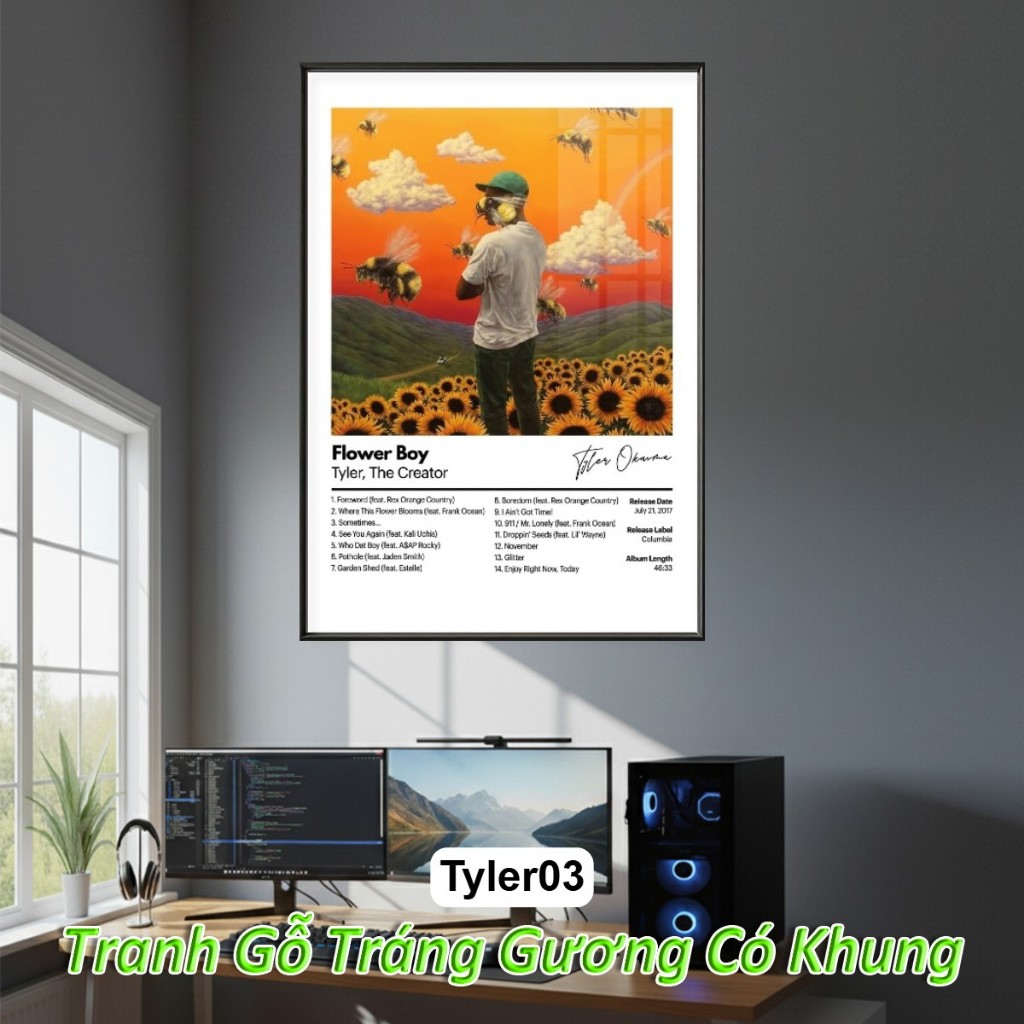 Tyler the Creator - Music Album Wall Painting Mirrored Composite Frame ตกแต่งผนัง