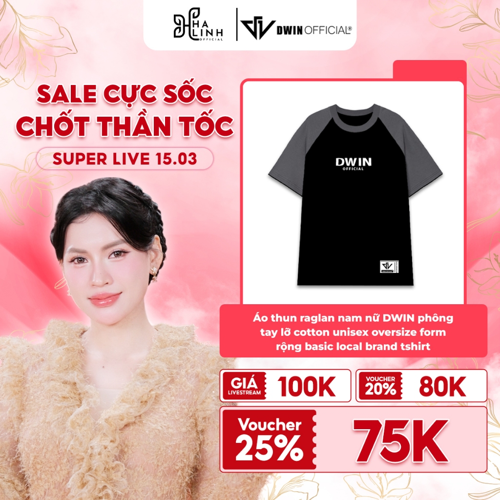 [VHL - DWIN] เสื้อยืดแร็กแลนสําหรับผู้ชายและผู้หญิง DWIN ทรงหลวมเสื้อยืดแขนยาวผ้าฝ้าย unisex แบรนด์ท