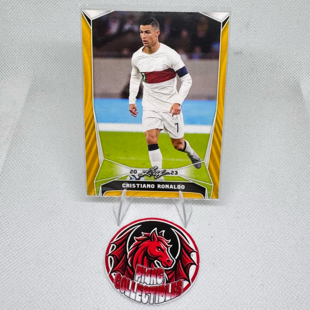 [RARE] Cristiano Ronaldo Leaf Soccer Blaster 2023 Player Card (ฟรีการ์ดสุ่ม+ท็อปโหลด+ปลอก)