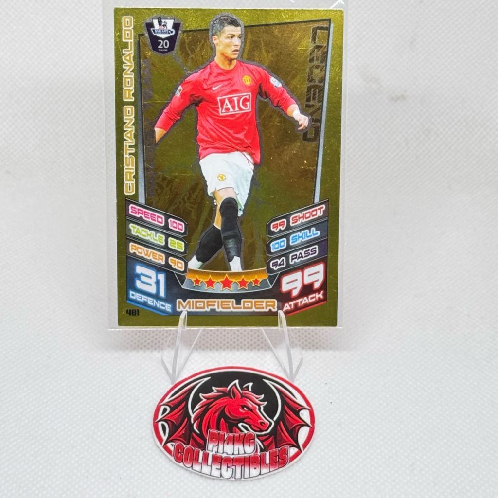[ULTRA RARE] Cristiano Ronaldo Gold Legend Topps Match Attax 2012 Player Card (ฟรีการ์ดสุ่ม + toploa