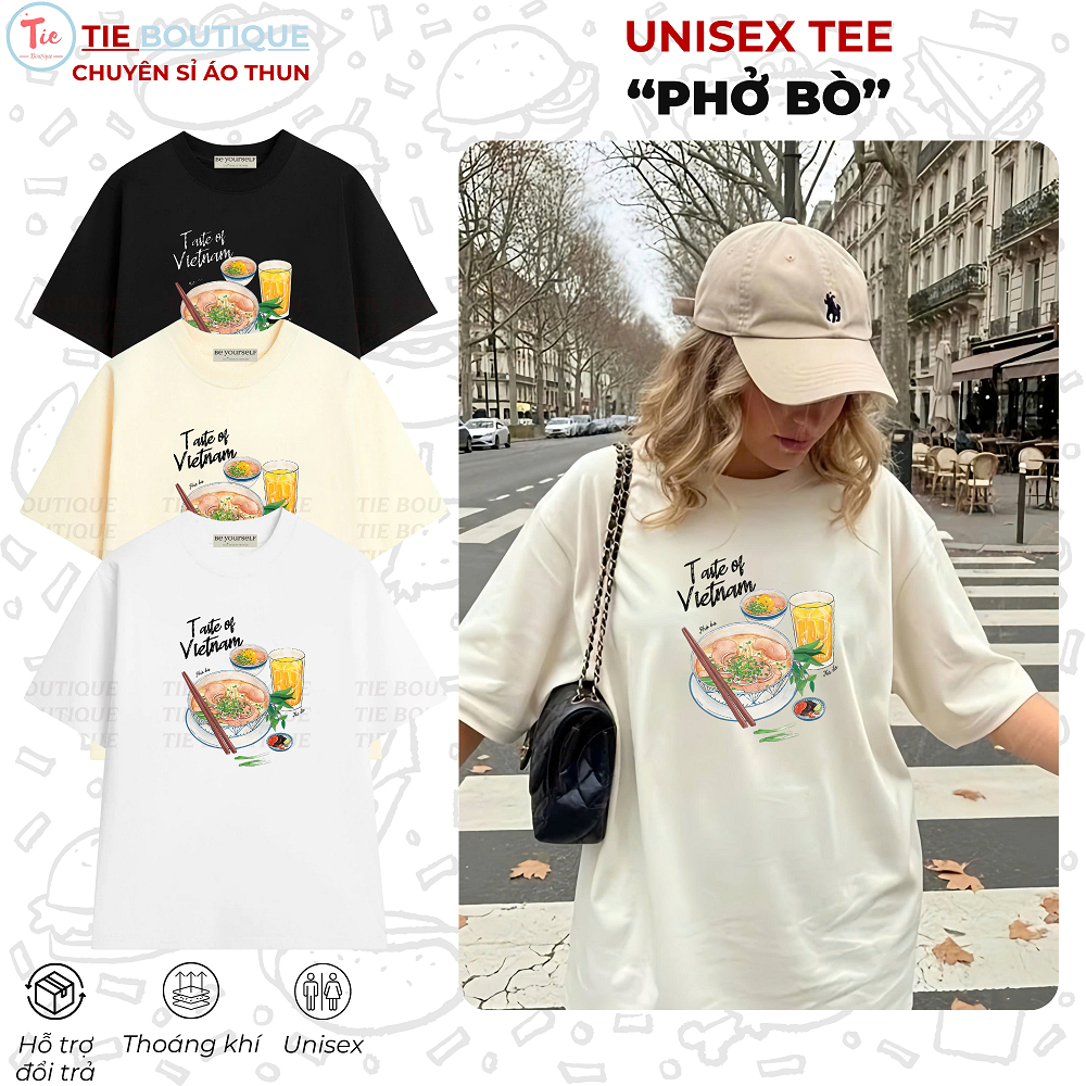 เสื้อยืดพิมพ์ลาย Beef Pho Food จานพิเศษ Taste Of Vietnam เสื้อยืด