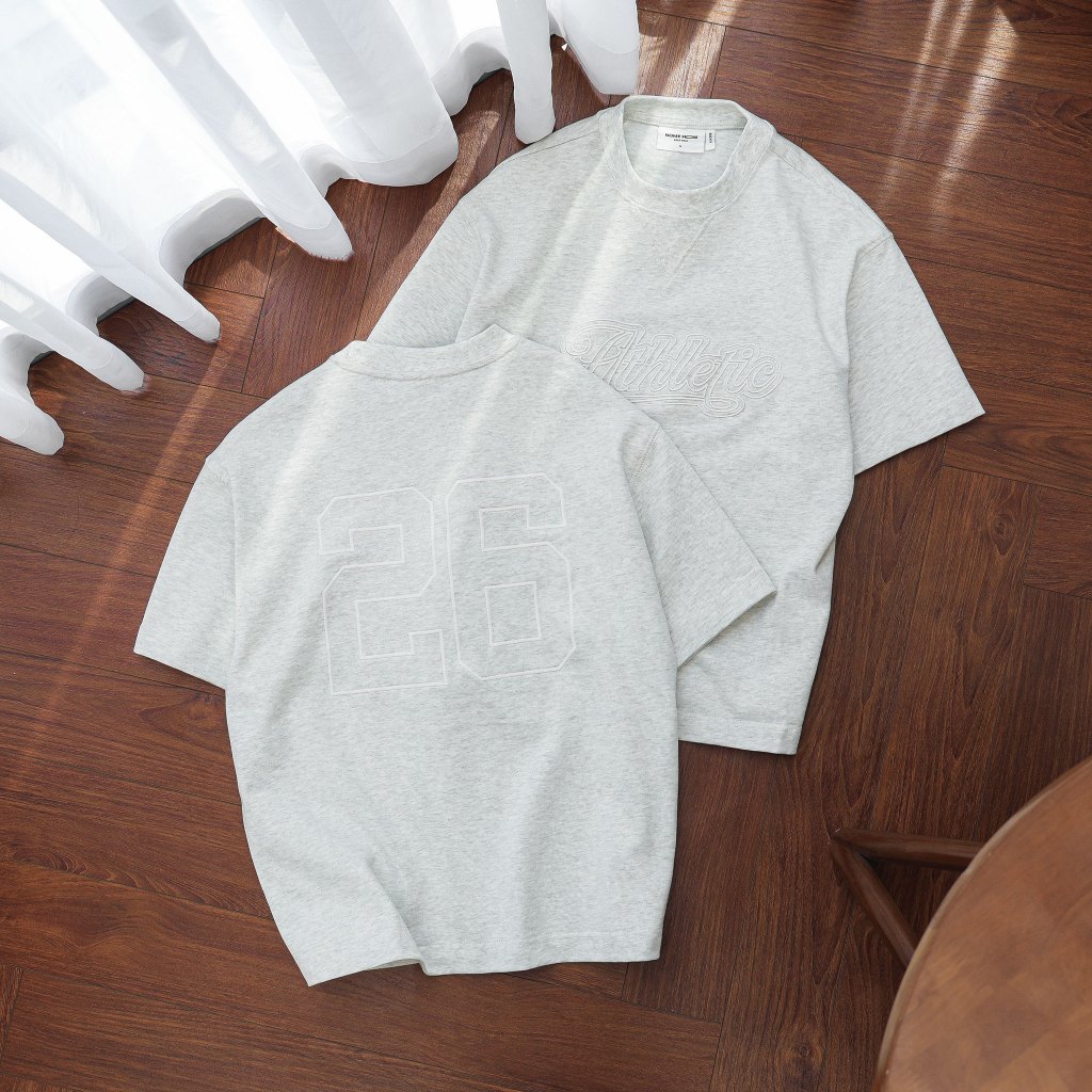 [New3] เสื้อยืด Boxy Athletic Melang 360GSM วัสดุหนาคุณภาพสูง บุคลิกภาพ AT0356 SOME HOW STORE