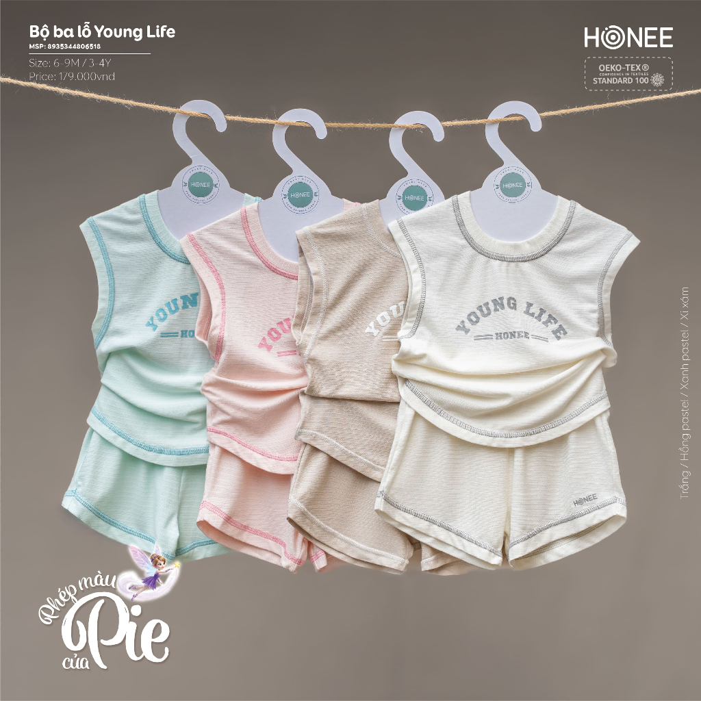 [HONEE] - YOUNG LIFE 6518 TRIPLE HOLE SET_วัสดุ MOLY: นุ่มพิเศษ ดูดซับเหงื่อเป็นพิเศษ ระบายอากาศได้ด