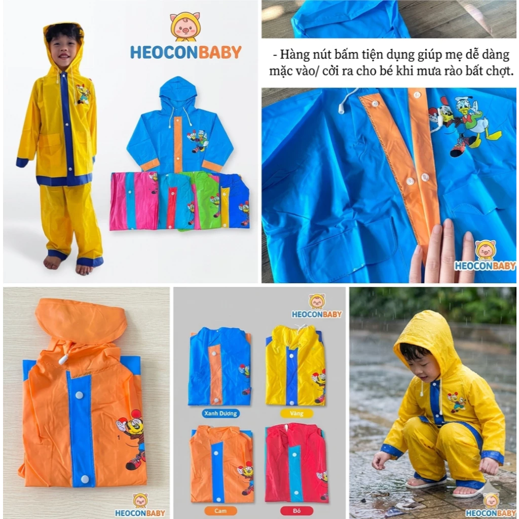 ชุดเสื้อกันฝนสำหรับเด็ก 1-10 ปี thumbnail 3