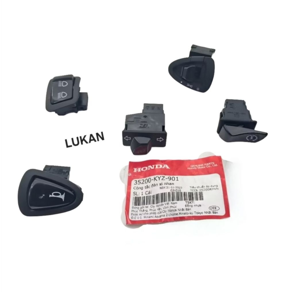 ชุดกระดุม 5 ตัว สวิตซ์ไฟฟ้า FUTURE FAT, LED, WAVE 125.... แท้ Honda 35200-KYZ-901