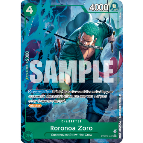 [การ์ดโปเกมอน JP] PRB02-006 | ร | CHARACTER Roronoa Zoro (ศิลปะทดลอง)
