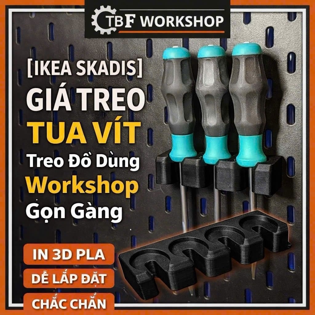 ที่วางไขควง Ikea Skadis - ที่วางไขควง Pegboard Skadis อุปกรณ์เสริมการประชุมเชิงปฏิบัติการ