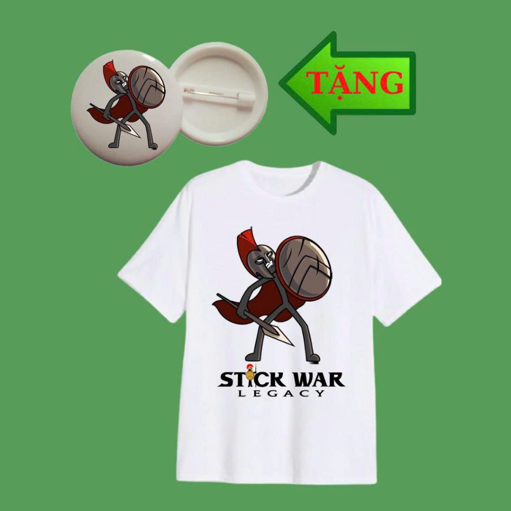 Stick War Legacy Stick War เสื้อยืดเด็กดีไซน์สุดเท่มากมาย Sizes 10kg to 90kg มาพร้อมป้าย