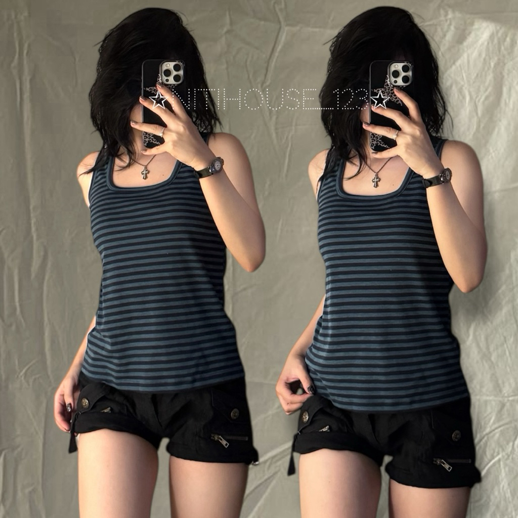 [BLD] DAI เสื้อกล้ามทรงหลวม ผ้าคอตตอนเนื้อนุ่ม เย็นสบาย