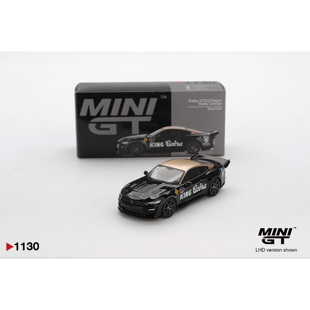 JujuToys - MINI GT1130 รถโมเดล Newseal – Ford Shelby GT500 Dragon Snake Concept (King Cobra – Black/