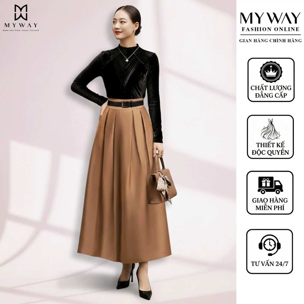 MY WAY เสื้อกันความร้อนผู้หญิงคอเต่ากํามะหยี่ Elegant Bodycon 5MA16217