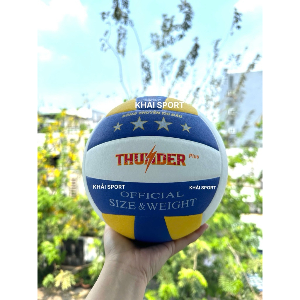 THUNDER PLUS VOLLEYBALL (4 STARS) - สินค้าของแท้ (ฟรี PUMP NEEDLE & NET)