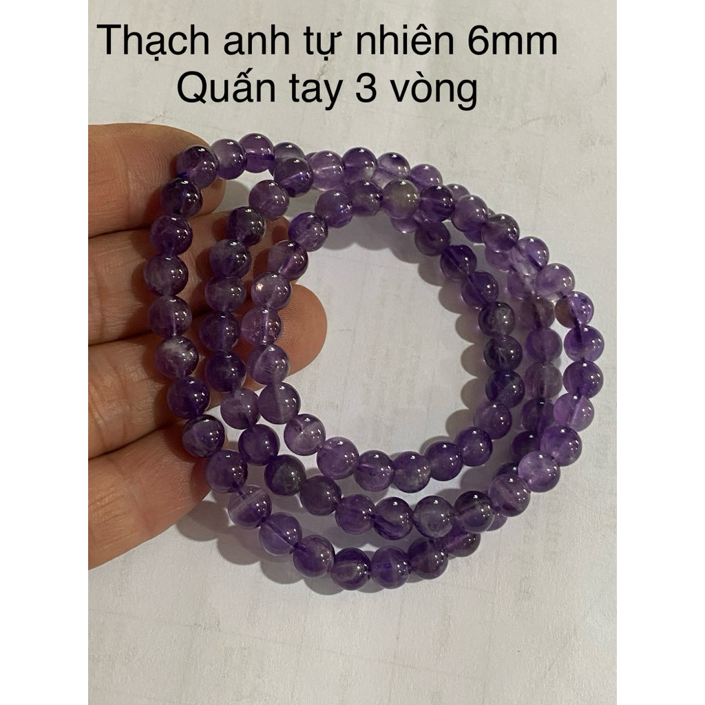 หินธรรมชาติมาตรฐาน 6mm STONE BRACELET 3 ห่วง ms CE1