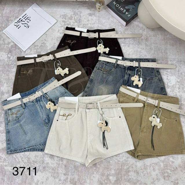 กางเกงยีนส์ SOOC PANTS WITH HORSE BELT HOT ITEM QCL1 MS263711