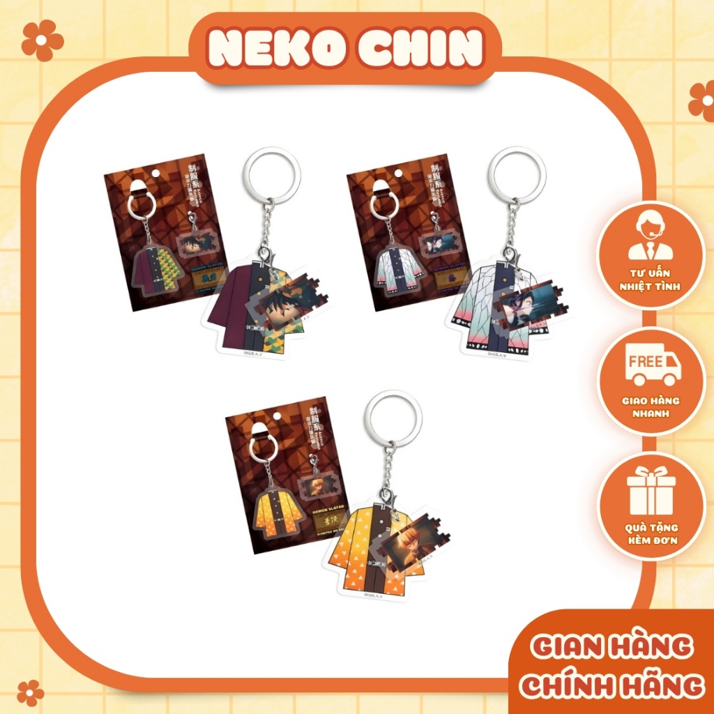 พวงกุญแจ Kimetsu No Yaiba - Giyuu, Shinobu, Zenitsu MUSE