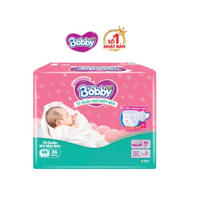 [COMBO 2 BACKS - EXPRESS] ผ้าอ้อม/ผ้าอ้อม Bobby แบบเปิดด้านเดียวไซส์ S40/NB36 สําหรับทารกแรกเกิด