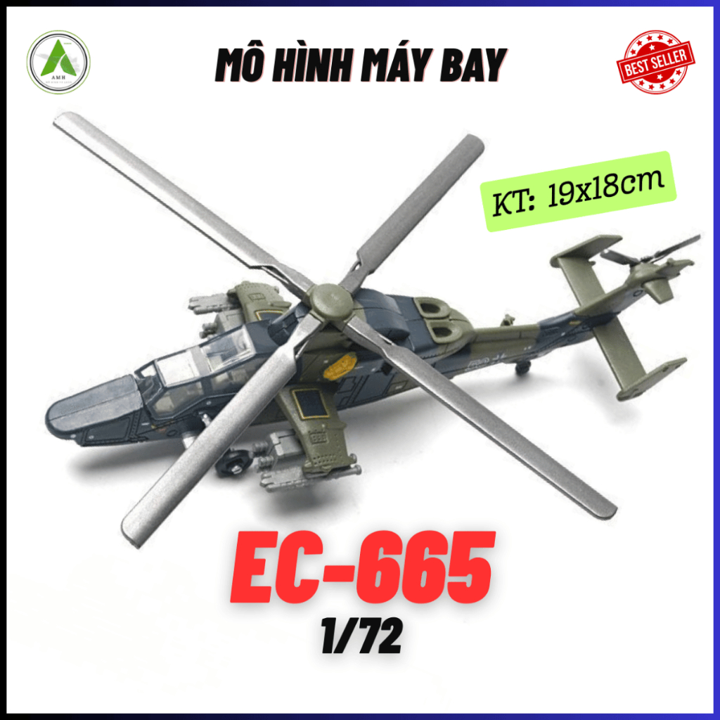 EC-665 Tiger Fighter Plane ของเล่นโมเดลประกอบจอแสดงผลตกแต่ง