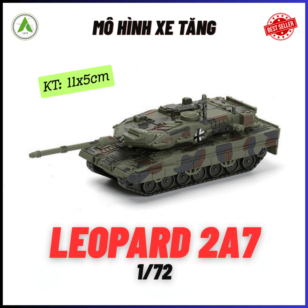 Leopard 2A7 Battle Tank Model Toy Assembled Decor Display