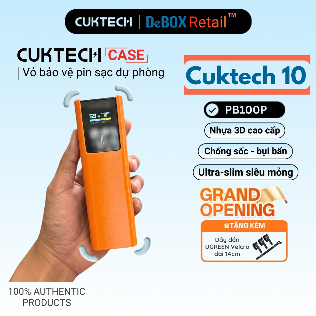 เคสป้องกันเครื่องชาร์จสํารอง CUKTECH 10 [PB100P] ป้องกันรอยขีดข่วน | บางเฉียบบางเฉียบ | วัสดุพลาสติก