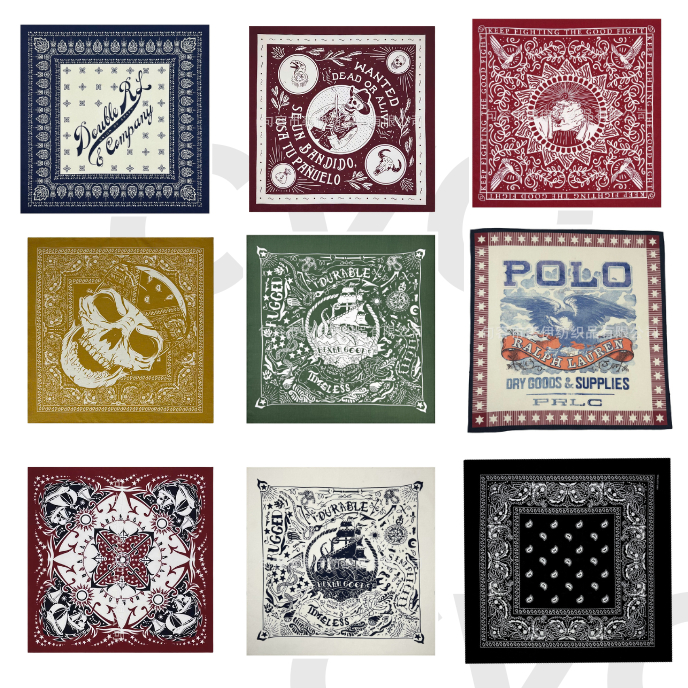 Bandana - ผ้าโพกหัวสําหรับศีรษะ ผ้าพันคอคอ ไม้แขวนกางเกง ขนาด 54x54cm - CVO