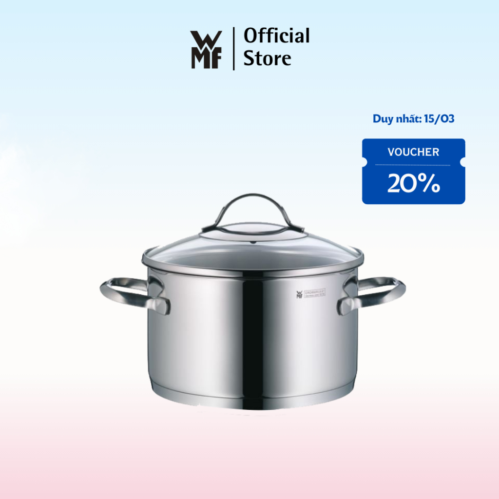 [OUTLET] WMF Provence Pot พร้อมก้นแม่เหล็ก 3 ชั้น ขนาด 16,20,24 ซม. วัสดุสแตนเลส ไม่มีกล่อง