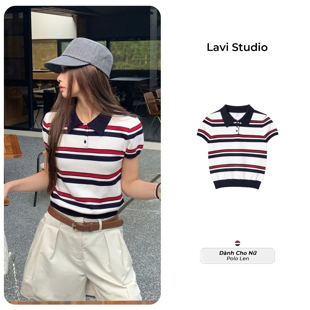 Laavi Studio/ CICI เสื้อสเวตเตอร์กระต่ายคอปกสไตล์เกาหลีน่ารัก