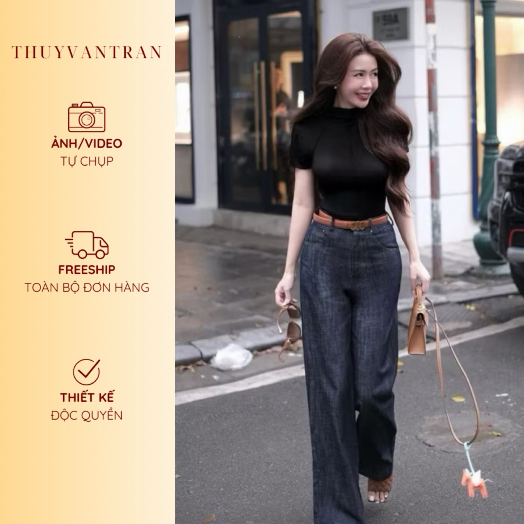 JA01 THUYVANTRAN กางเกงยีนส์ทรงตรง