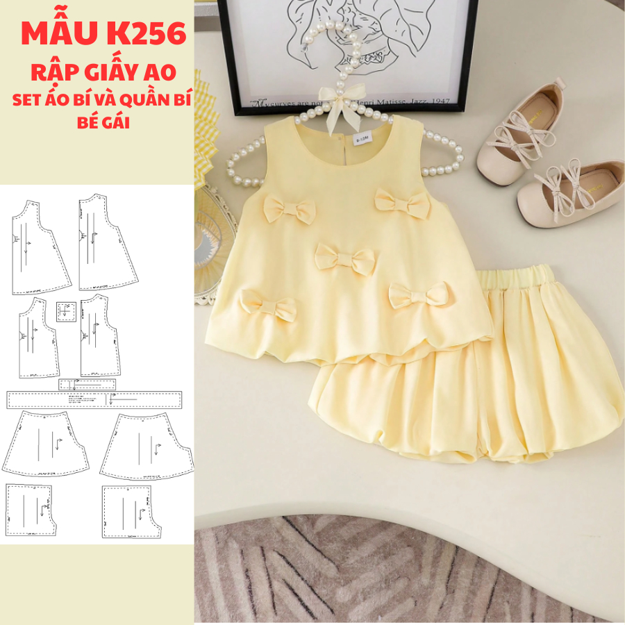 แผ่นกระดาษ A0 ชุดผ้าฟักทองสําหรับเด็ก-K256