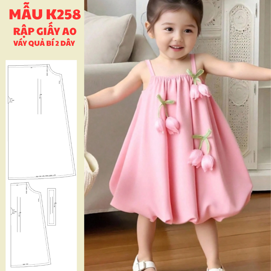 แผ่นกระดาษ A0 GIRLS PUMPKIN DRESS-K258