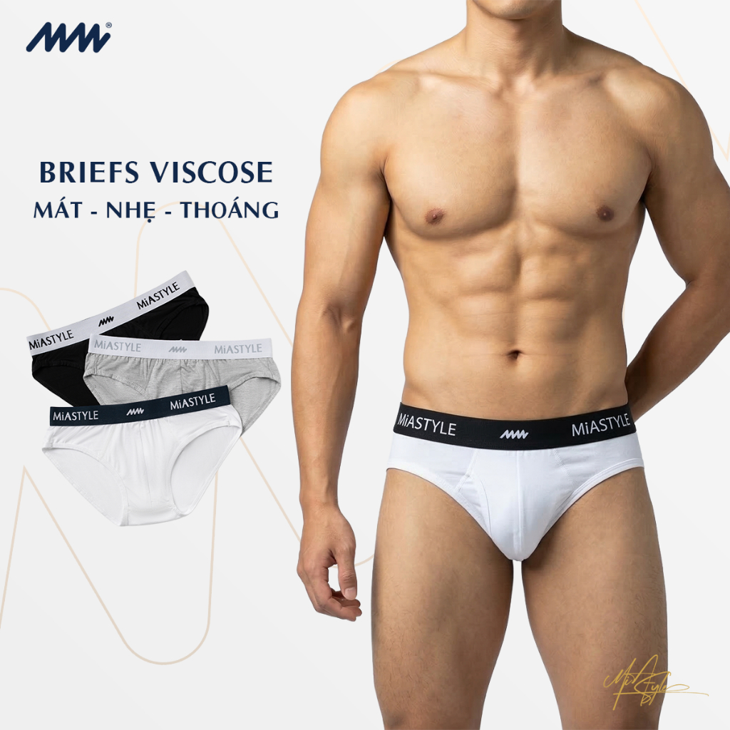 ชุดชั้นในชายสไตล์ MiA ผ้าวิสโคสคุณภาพสูง นุ่ม ระบายอากาศ ยืดหยุ่นดี QL002