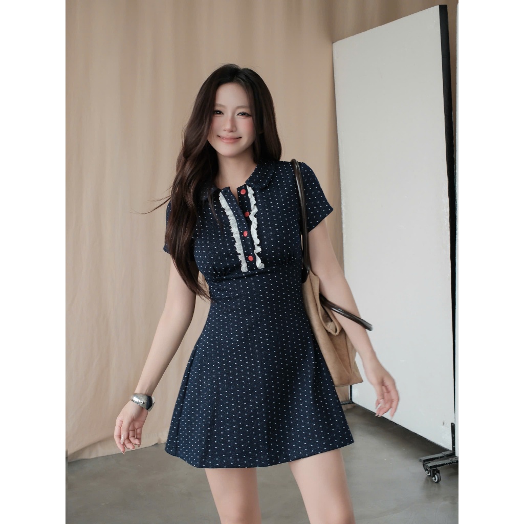KIDO - QUINCY DRESS ชุดคอระบายแขนสั้น