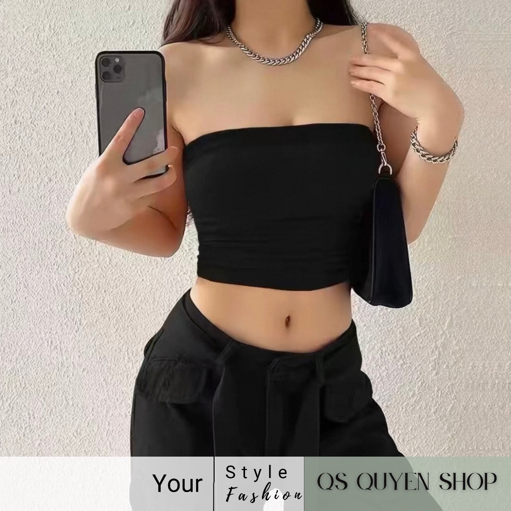 BASIC QS KHUEN SHOP เสื้อเกาะอกกระชับสัดส่วน