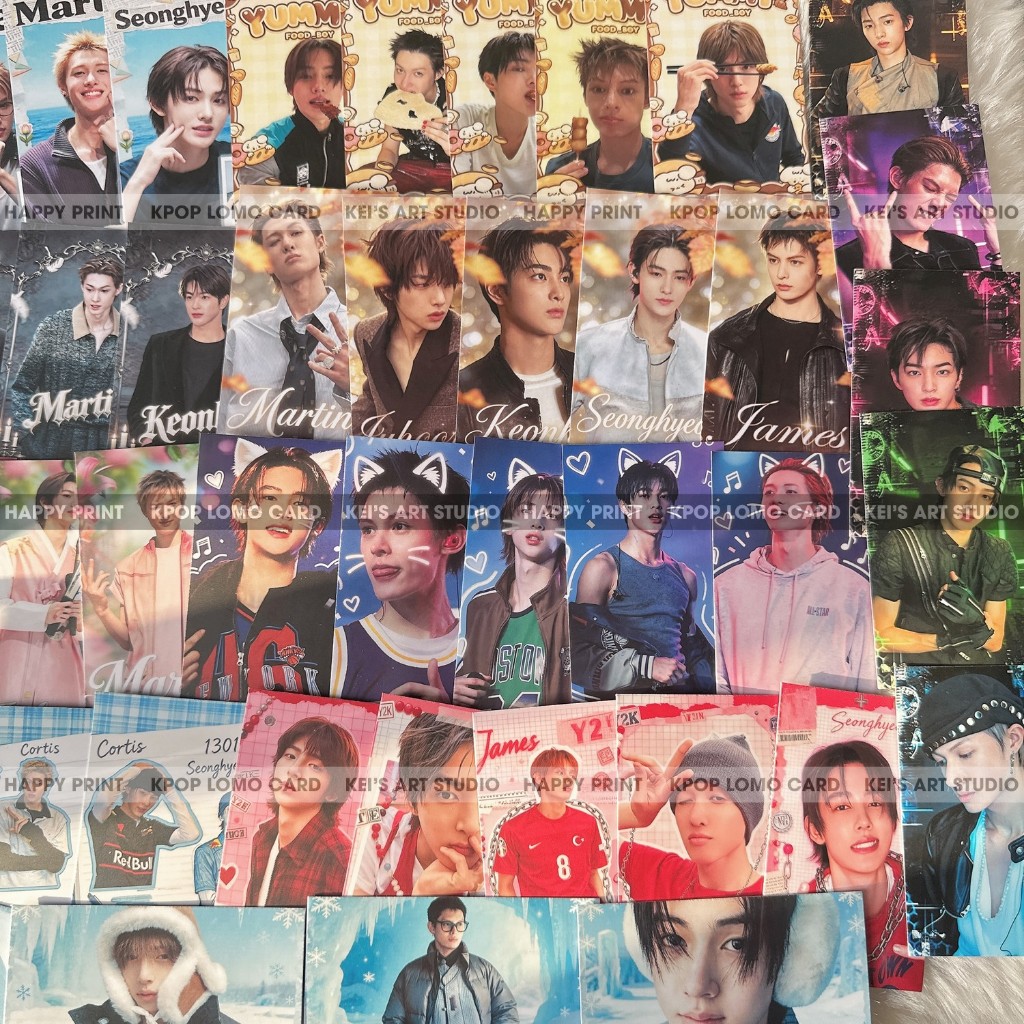 BOX MIX 50 CARD DES CORTIS, photocard Grass Ti, dimples, candy, Seonghyeon, Keinho, Martin, James, J