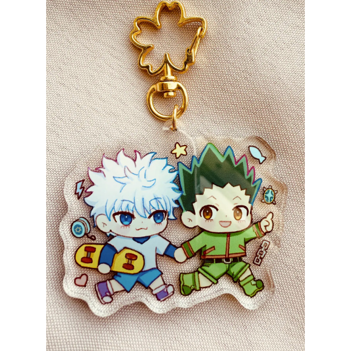 พวงกุญแจอนิเมะ: Gojo, Nagi, Killua & Gon - ดีไซน์สองด้าน