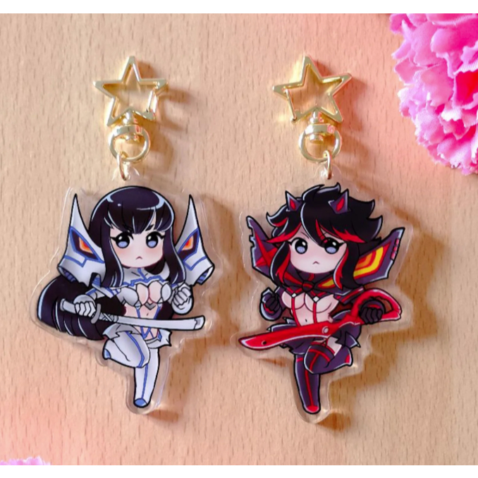 Kill La Kill Chibi พวงกุญแจอะคริลิค Ryuko Matoi & Satsuki Kiryuin