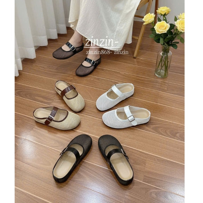 เปิดสําหรับราคาน่าดึงดูด - zinzin868- S19 - รองเท้าแตะตาข่ายผู้หญิงรอบนิ้วเท้า 4 ซม. แนวโน้มร้อนรองเ