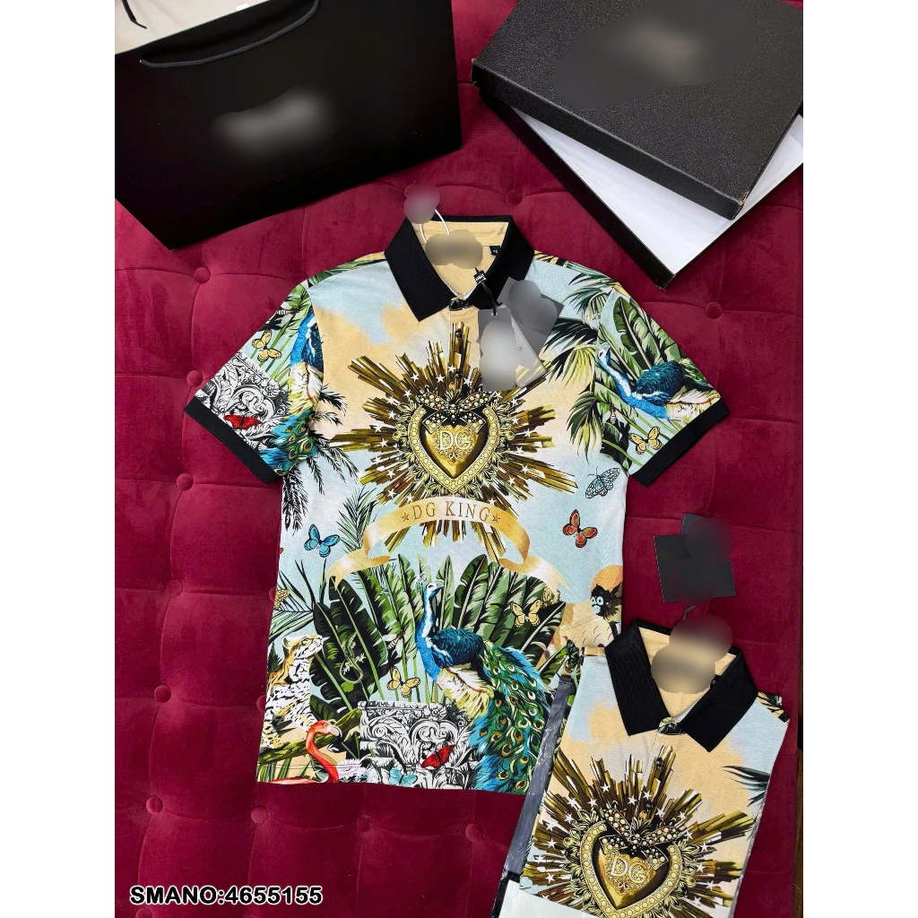 เสื้อโปโลผู้ชาย Doe คุณภาพสูง คอปกเปิดลง และลายวอลเปเปอร์ 3D คมชัด 2026