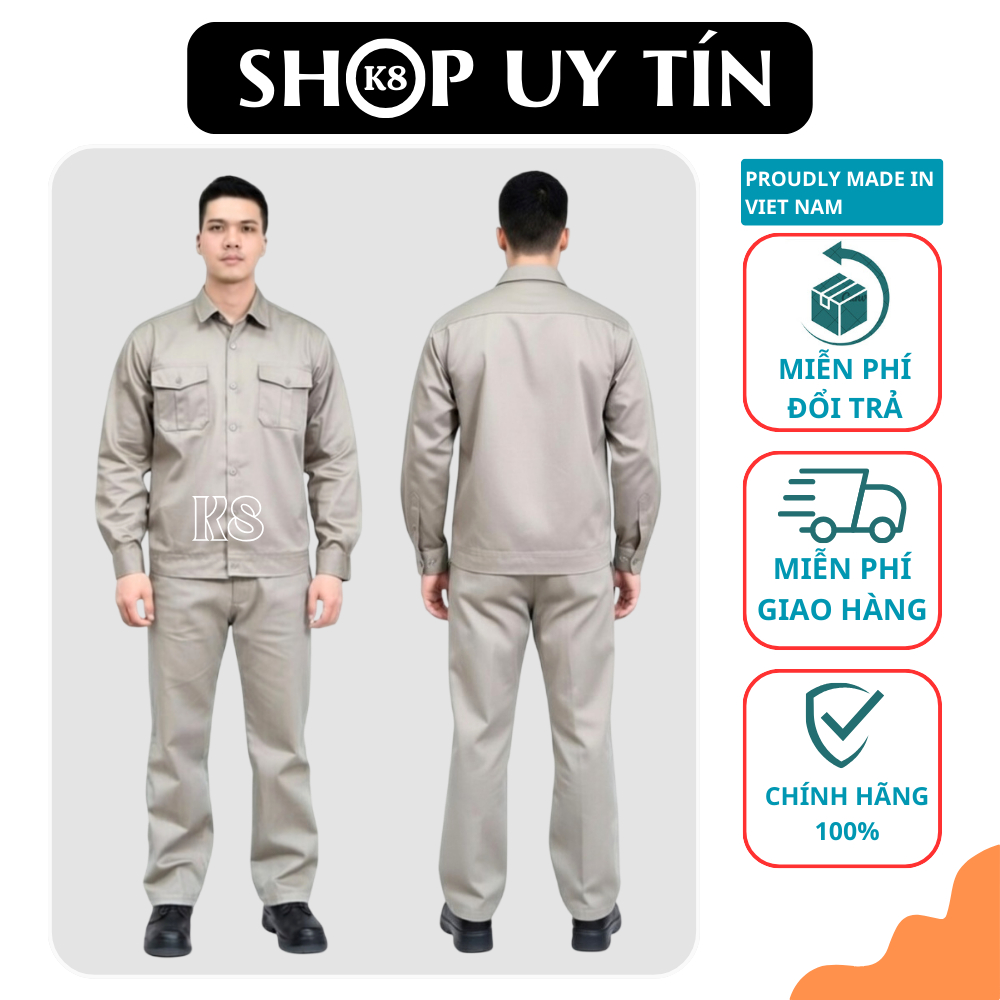 ชุดป้องกันงานของแท้ K8 รหัส K061 ผ้าสีกากีร่วม Venture เย็นและทนทาน