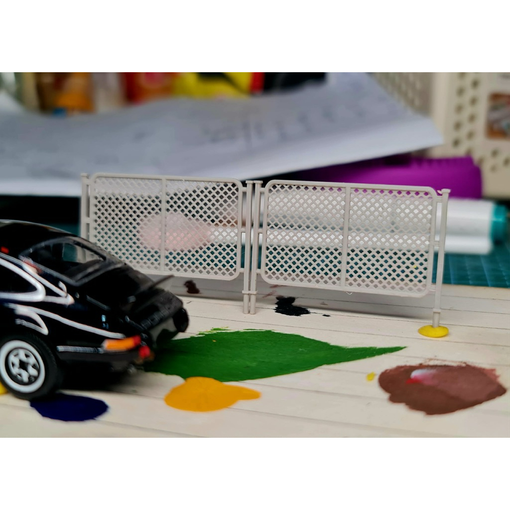 01 1/64 สเกลตกแต่ง diorama V4 ตาข่ายรั้ว