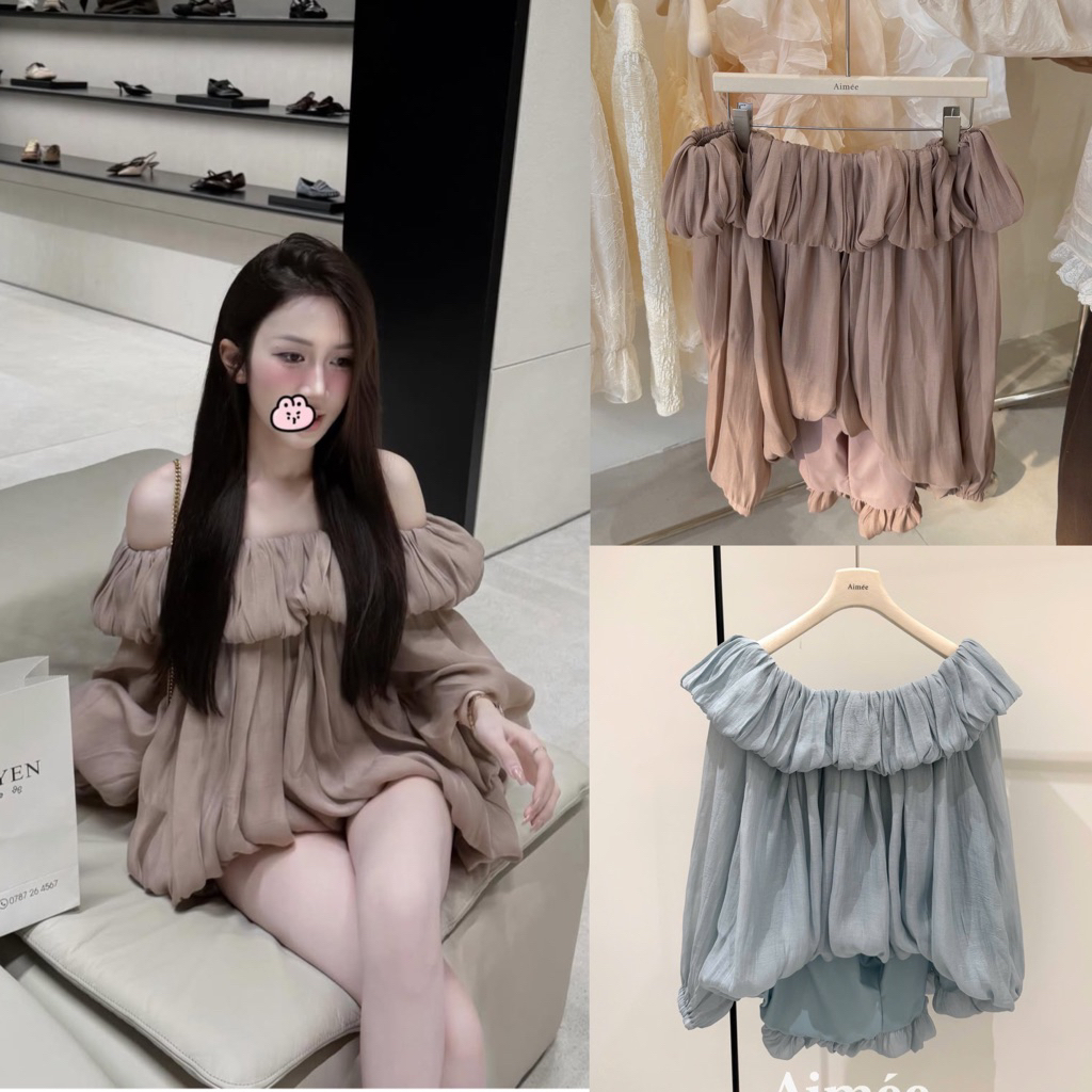เสื้อไหมพรมปาดไหล่ฟูสวยสุดๆ STANDARD TYPE 1 (ออกป้าย aimee) A75