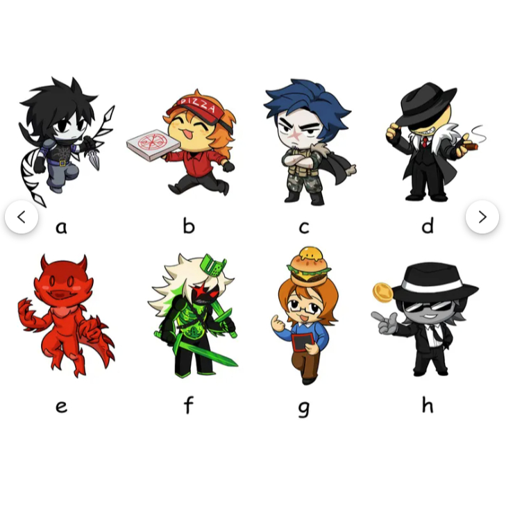 กําหนดเอง FORSAKEN, GLITTER SAL, พวงกุญแจ: Chance, Elliot, สองเวลา, แขก 1337, 007n7, Coolkidd, c00lk