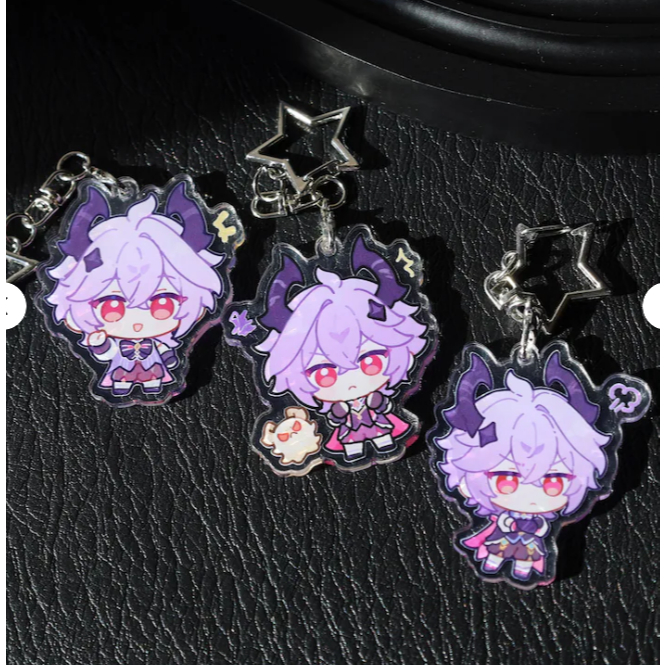 พวงกุญแจอะคริลิค Genshin Impact Durin – Chibi Anime Charm พร้อมแหวนดาว